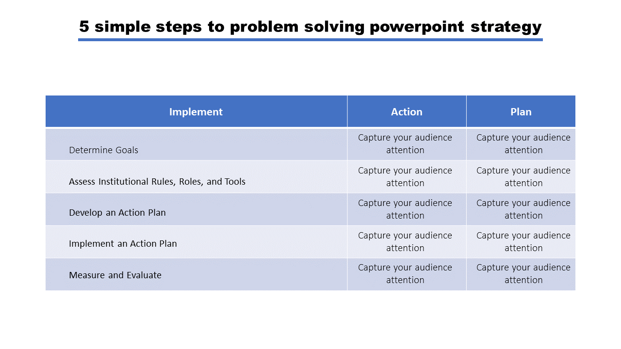 problem solving powerpoint template-5 simple steps to problem solving powerpoint strategy